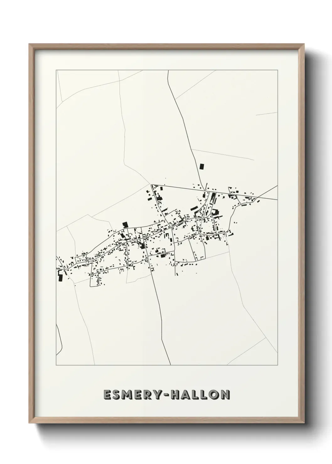 Un poster carte Esmery-Hallon