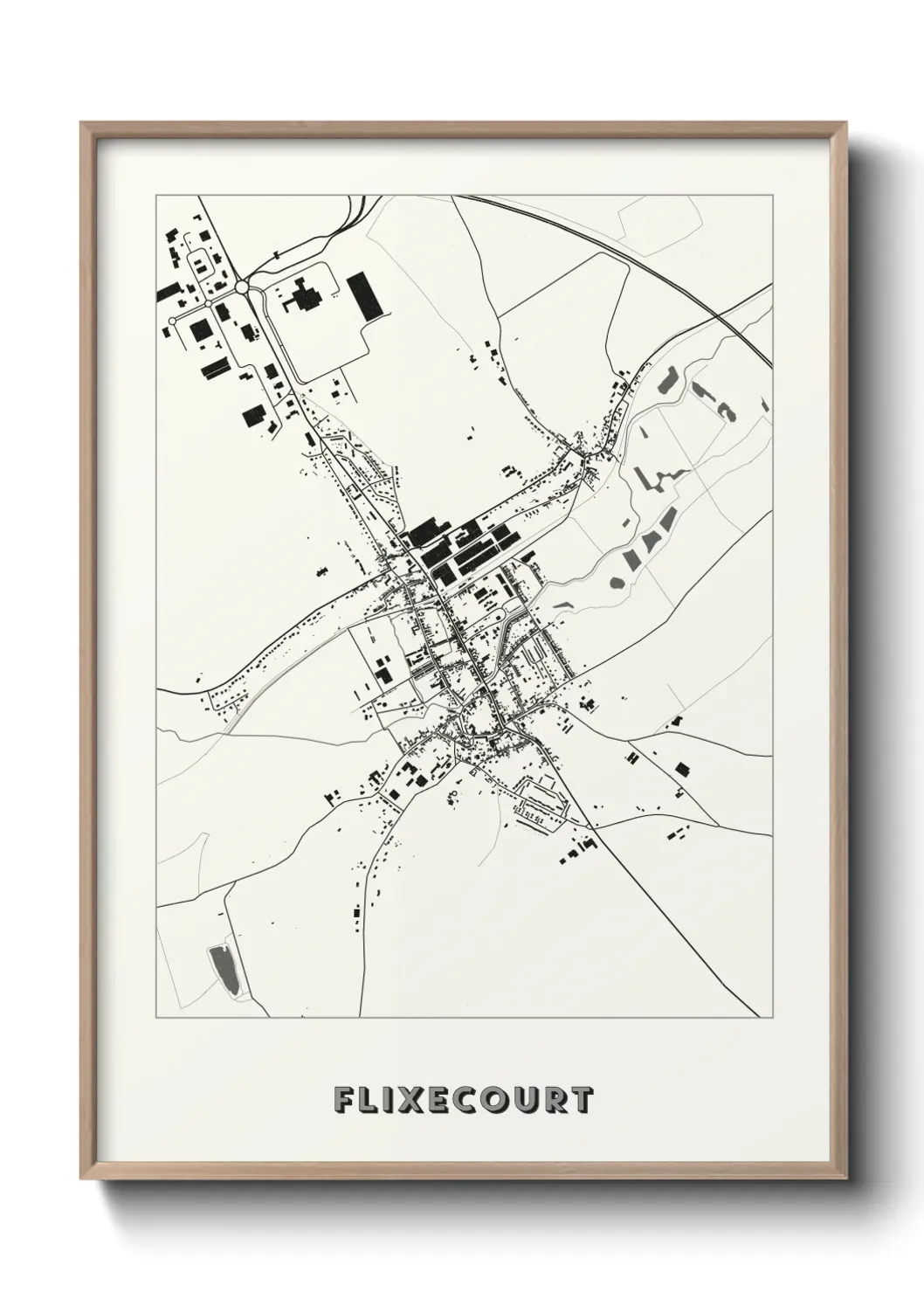 Un poster carte Flixecourt