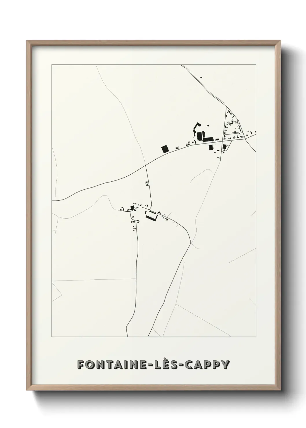 Un poster carte Fontaine-lès-Cappy