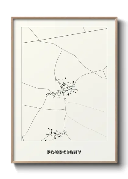 Une affiche de carte sur Fourcigny