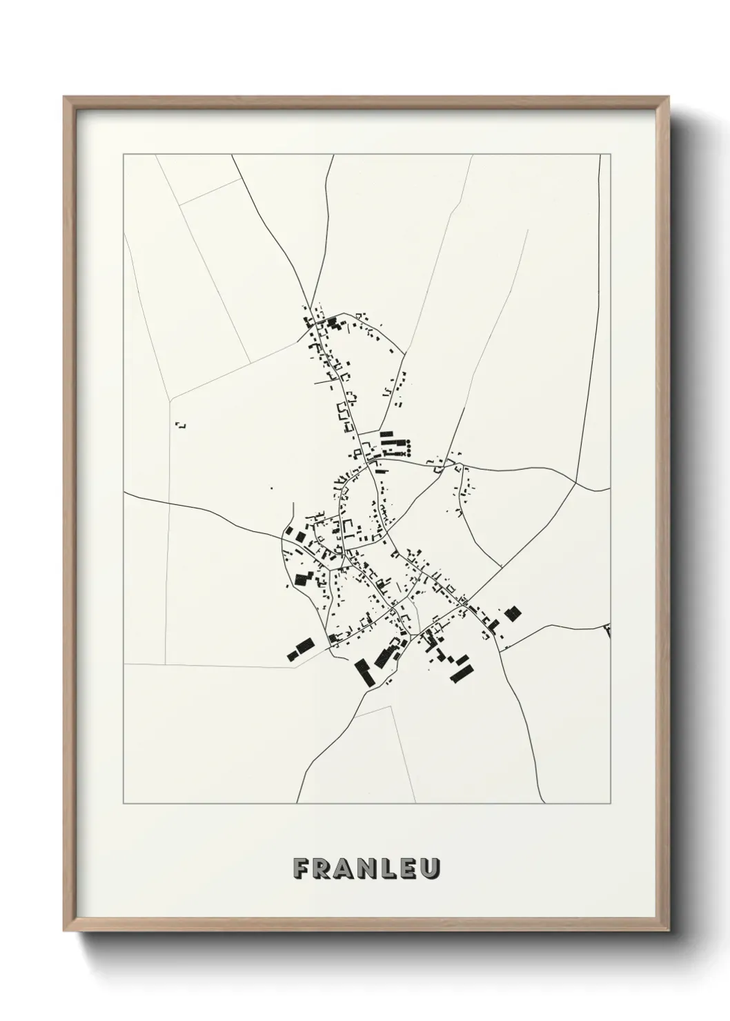 Un poster carte Franleu