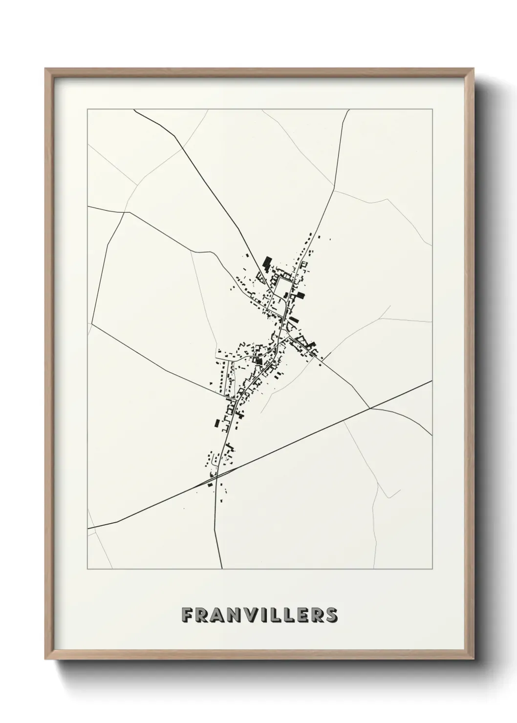 Un poster carte Franvillers