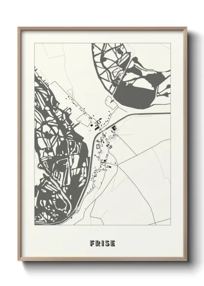 Une affiche de carte sur Frise