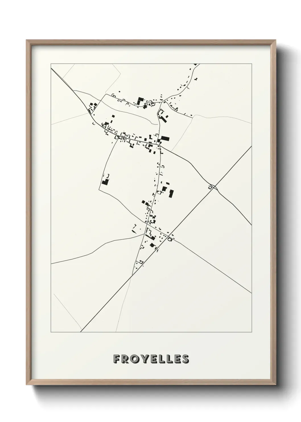 Un poster carte Froyelles