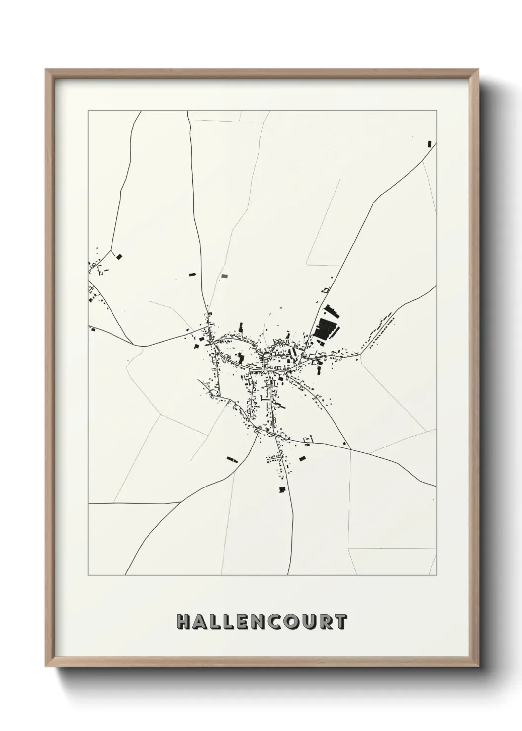 Un poster carte Hallencourt