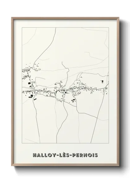Une affiche de carte sur Halloy-lès-Pernois