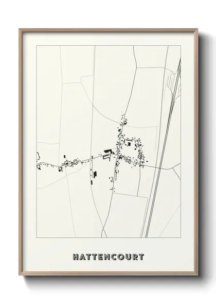 Une affiche de carte sur Hattencourt