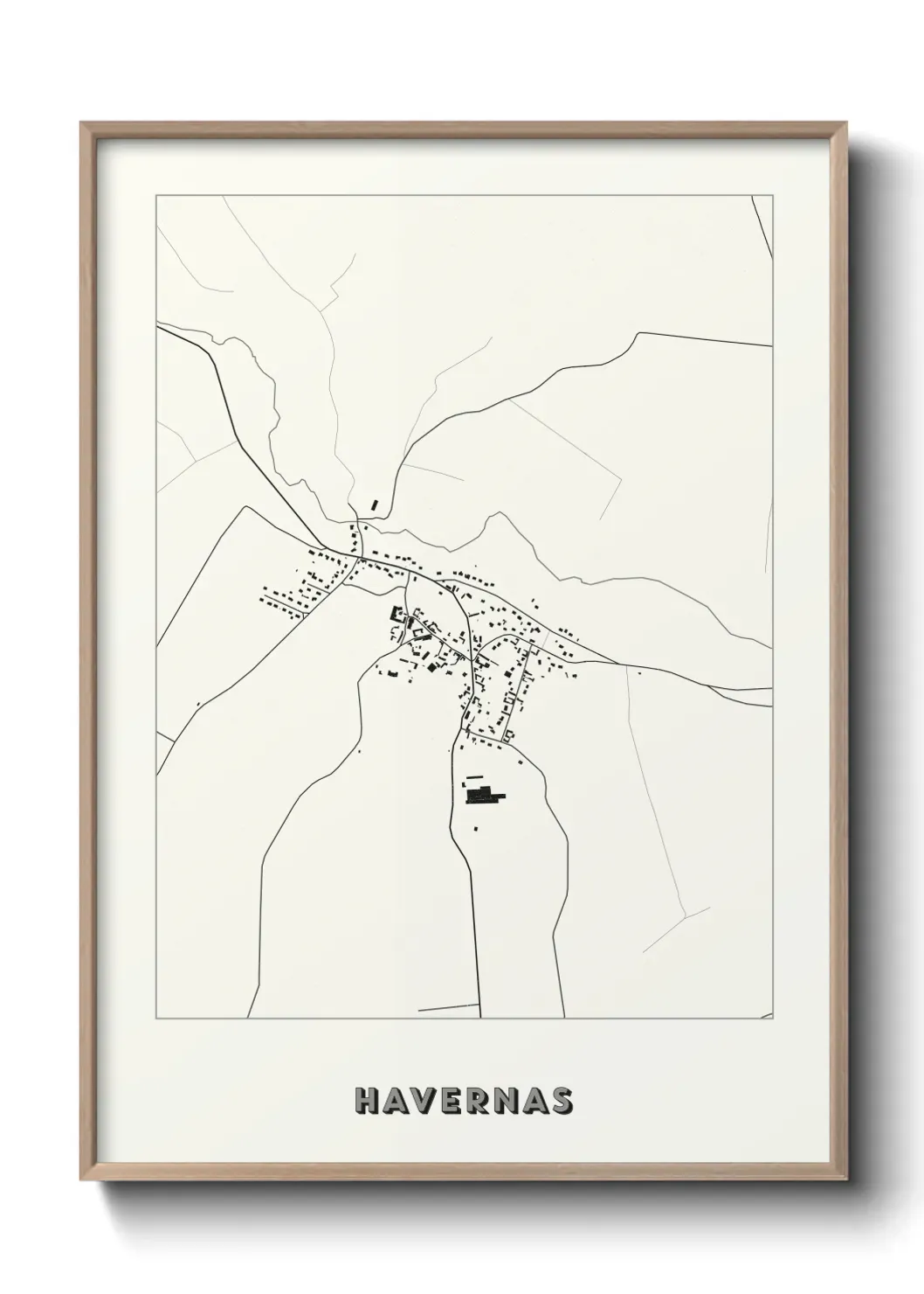 Un poster carte Havernas