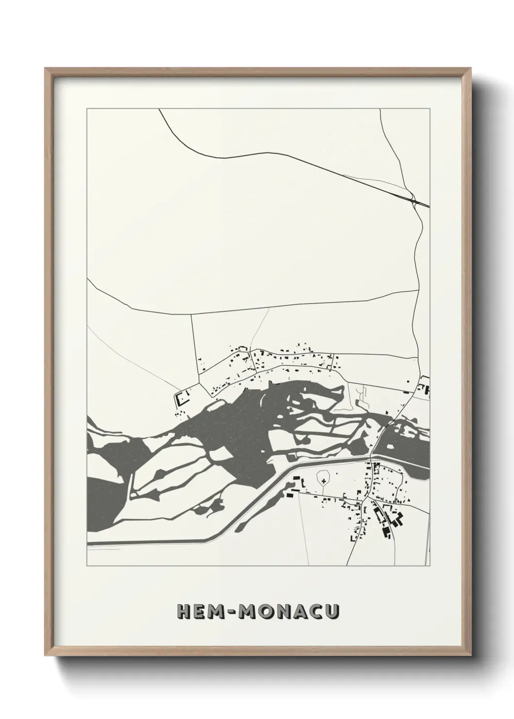 Un poster carte Hem-Monacu