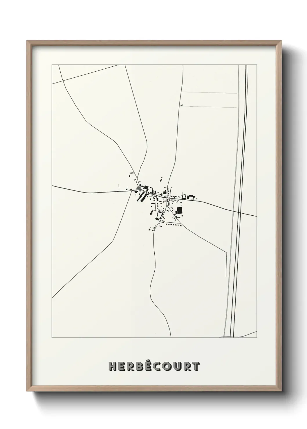 Un poster carte Herbécourt