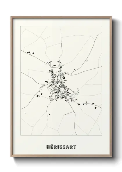 Une affiche de carte sur Hérissart