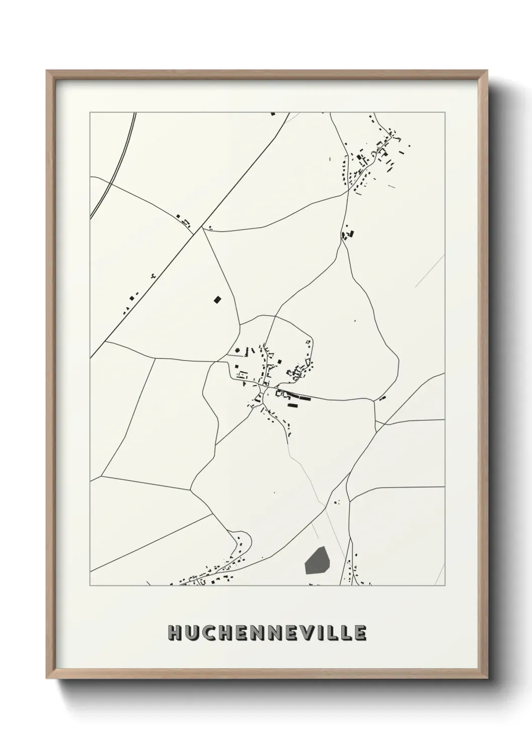 Un poster carte Huchenneville