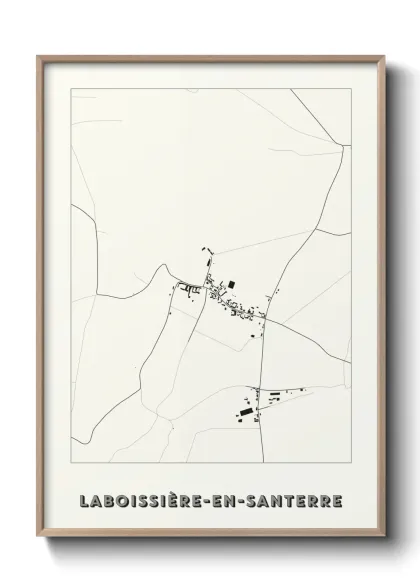 Une affiche de carte sur Laboissière-en-Santerre
