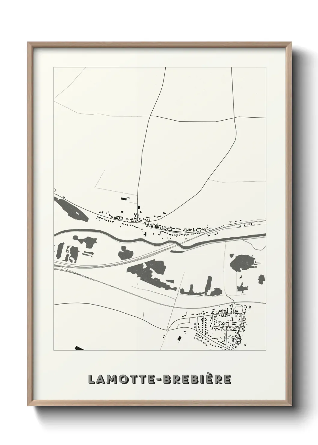 Un poster carte Lamotte-Brebière