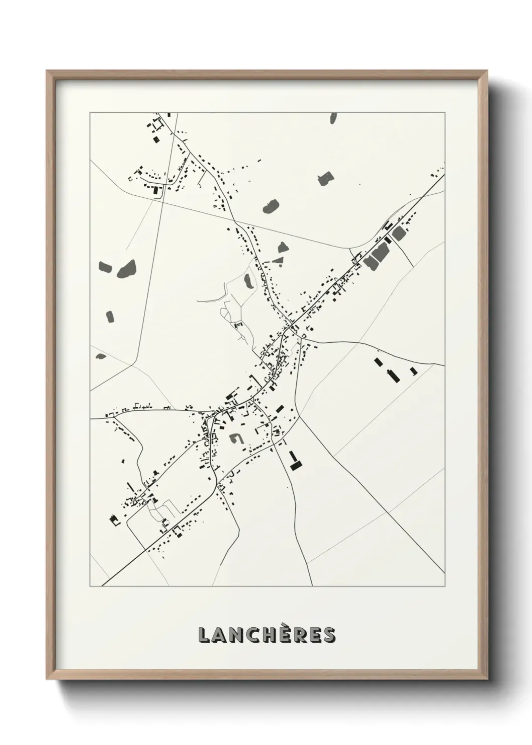 Un poster carte Lanchères