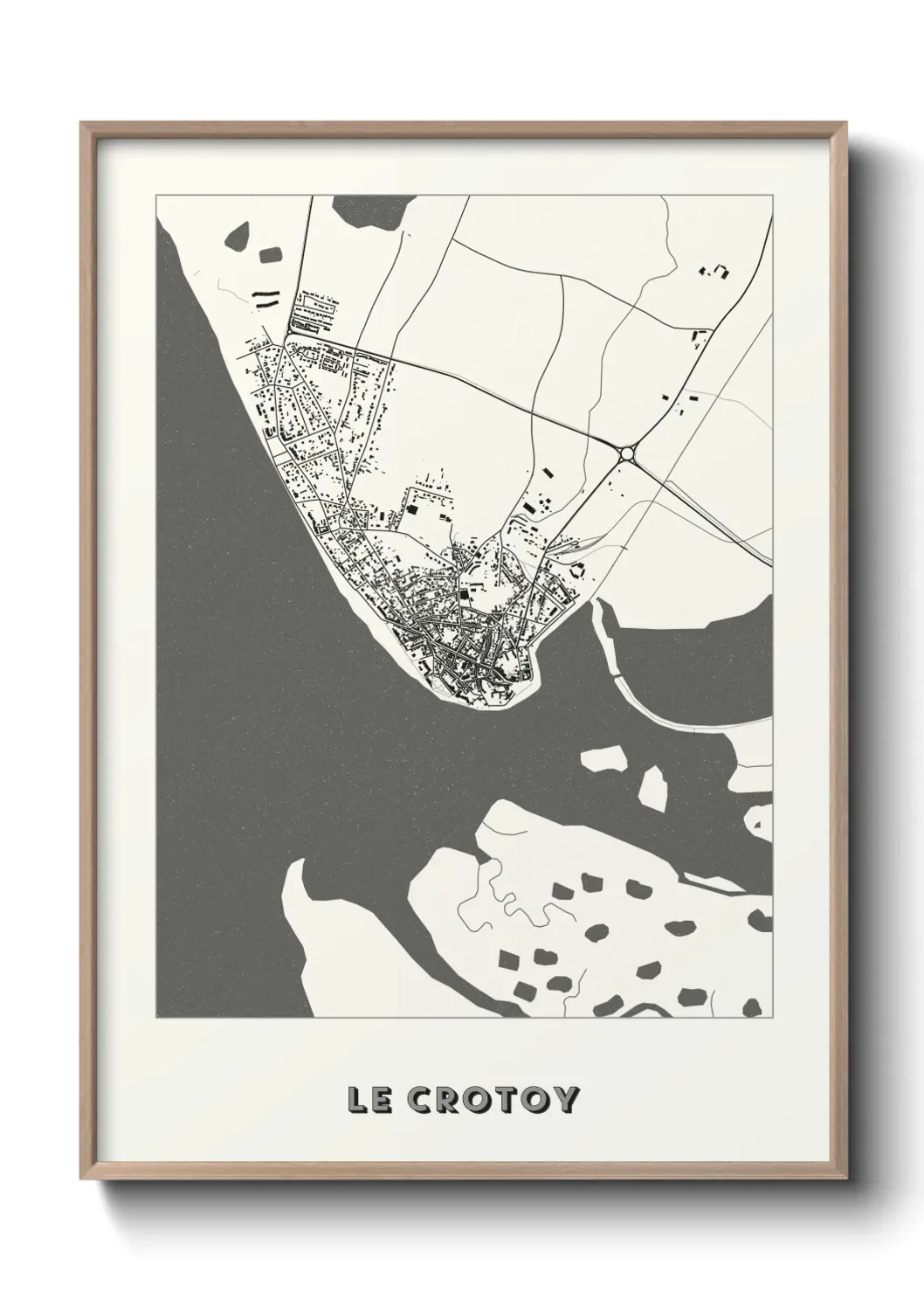 Un poster carte Le Crotoy