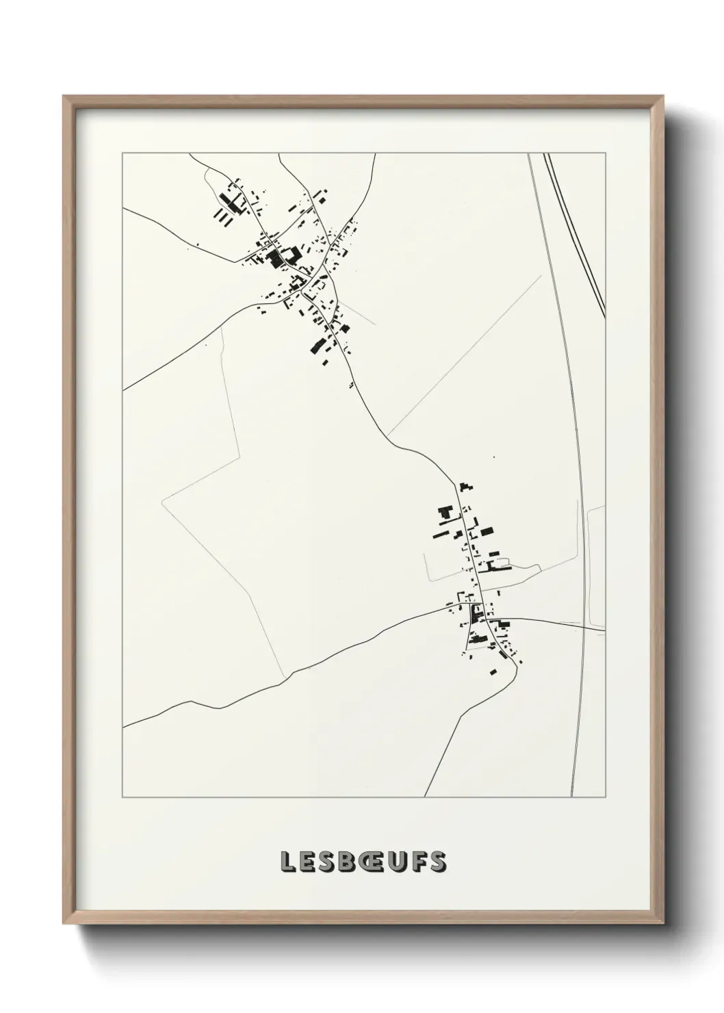 Un poster carte Lesbœufs