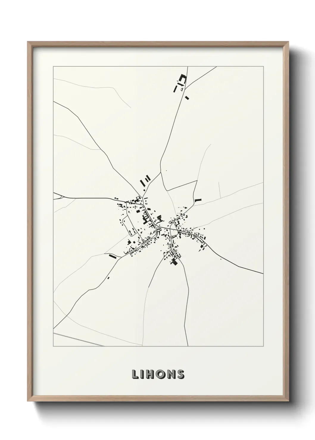 Un poster carte Lihons