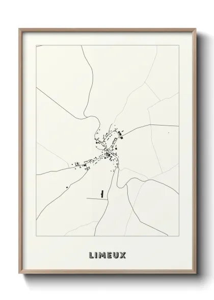 Une affiche de carte sur Limeux