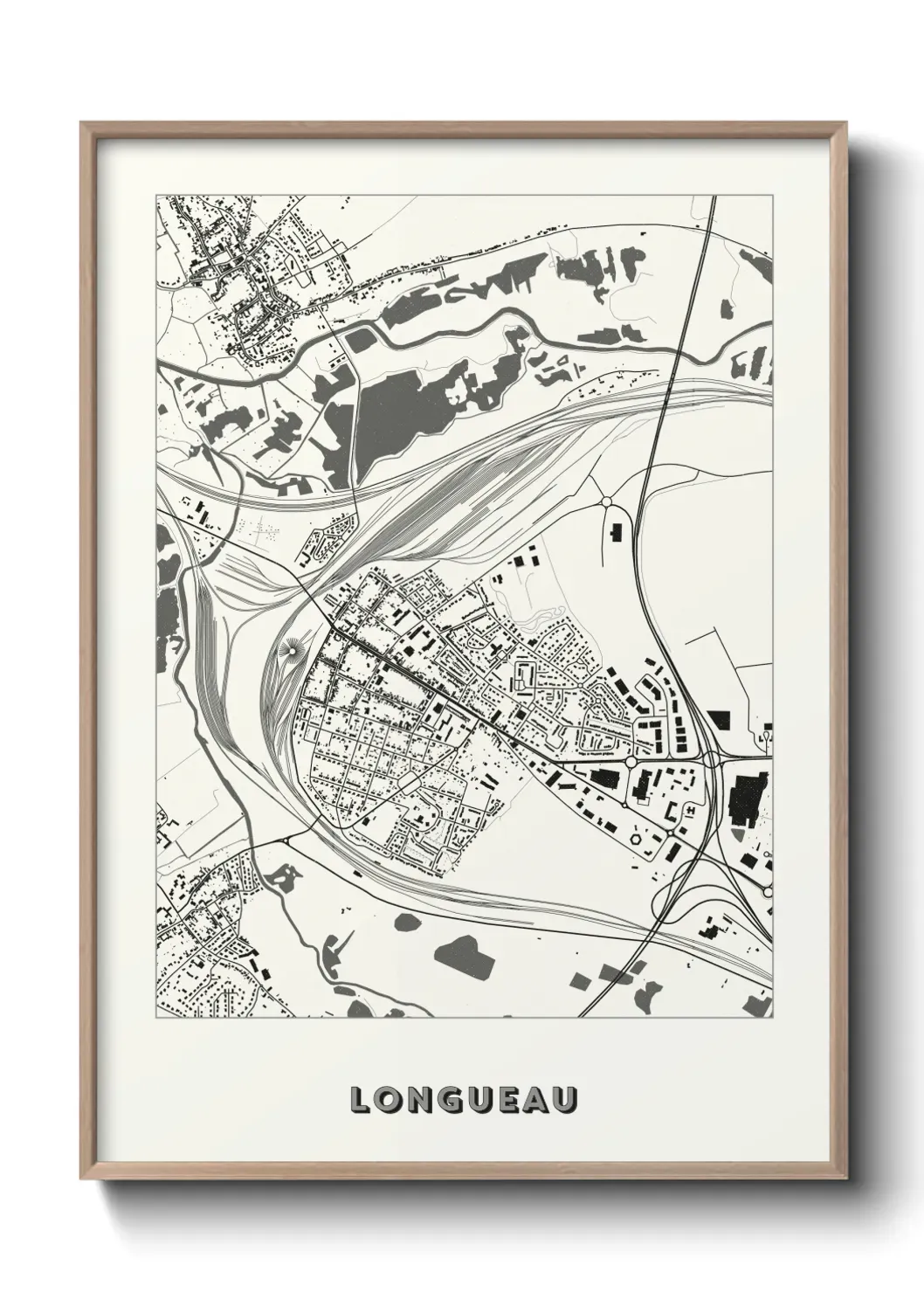 Un poster carte Longueau