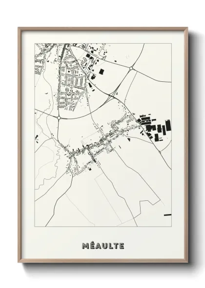 Une affiche de carte sur Méaulte