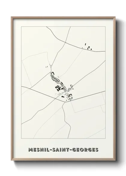 Une affiche de carte sur Mesnil-Saint-Georges