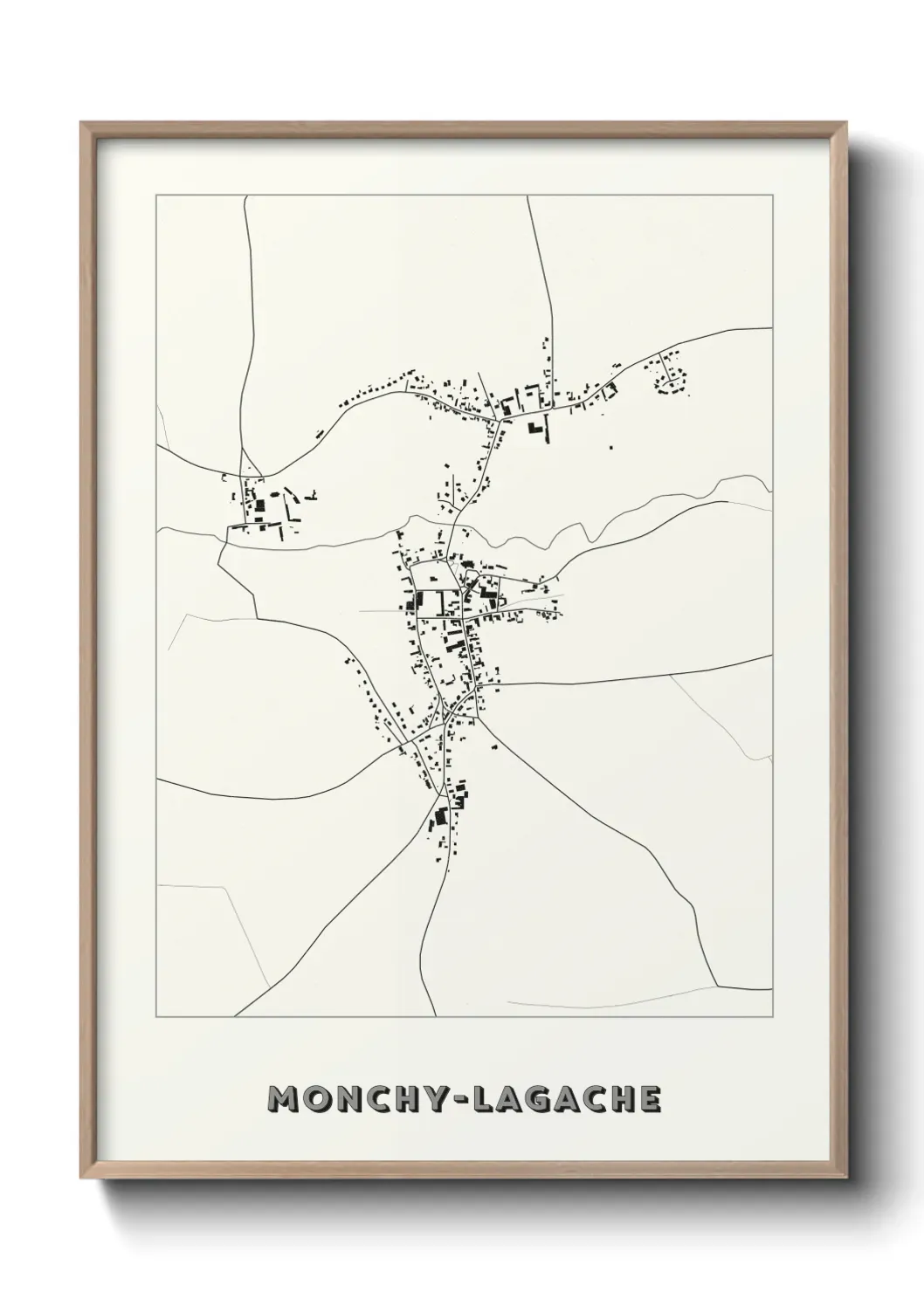 Un poster carte Monchy-Lagache