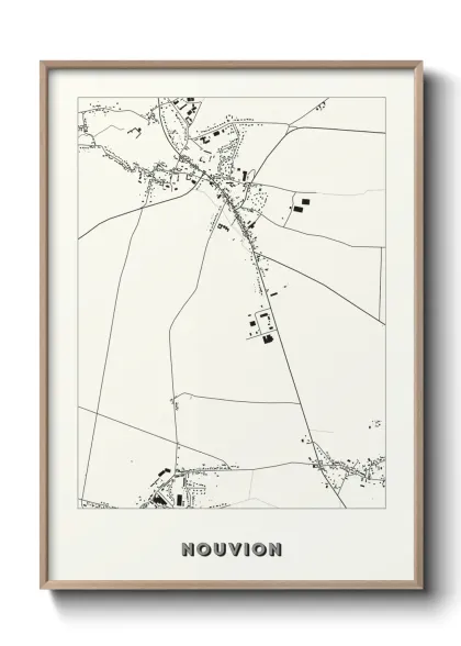 Une affiche de carte sur Nouvion