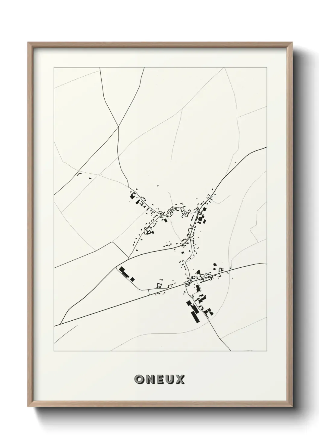 Un poster carte Oneux