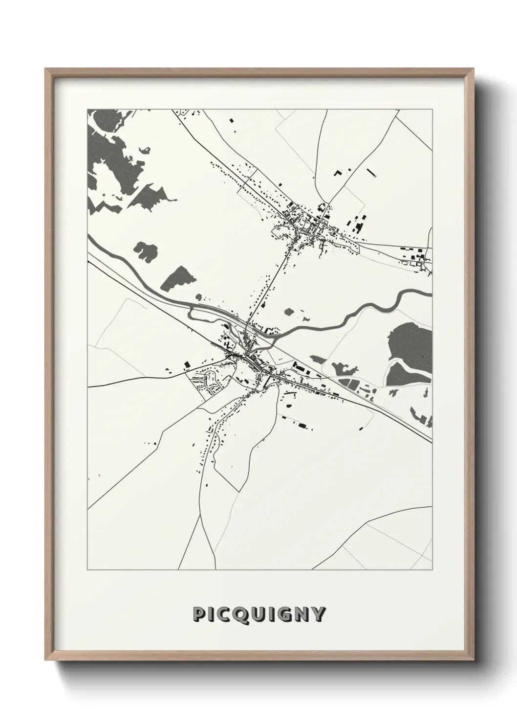 Un poster carte Picquigny