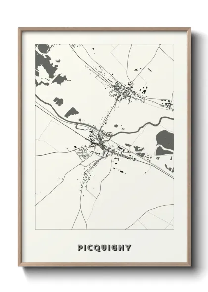 Une affiche de carte sur Picquigny