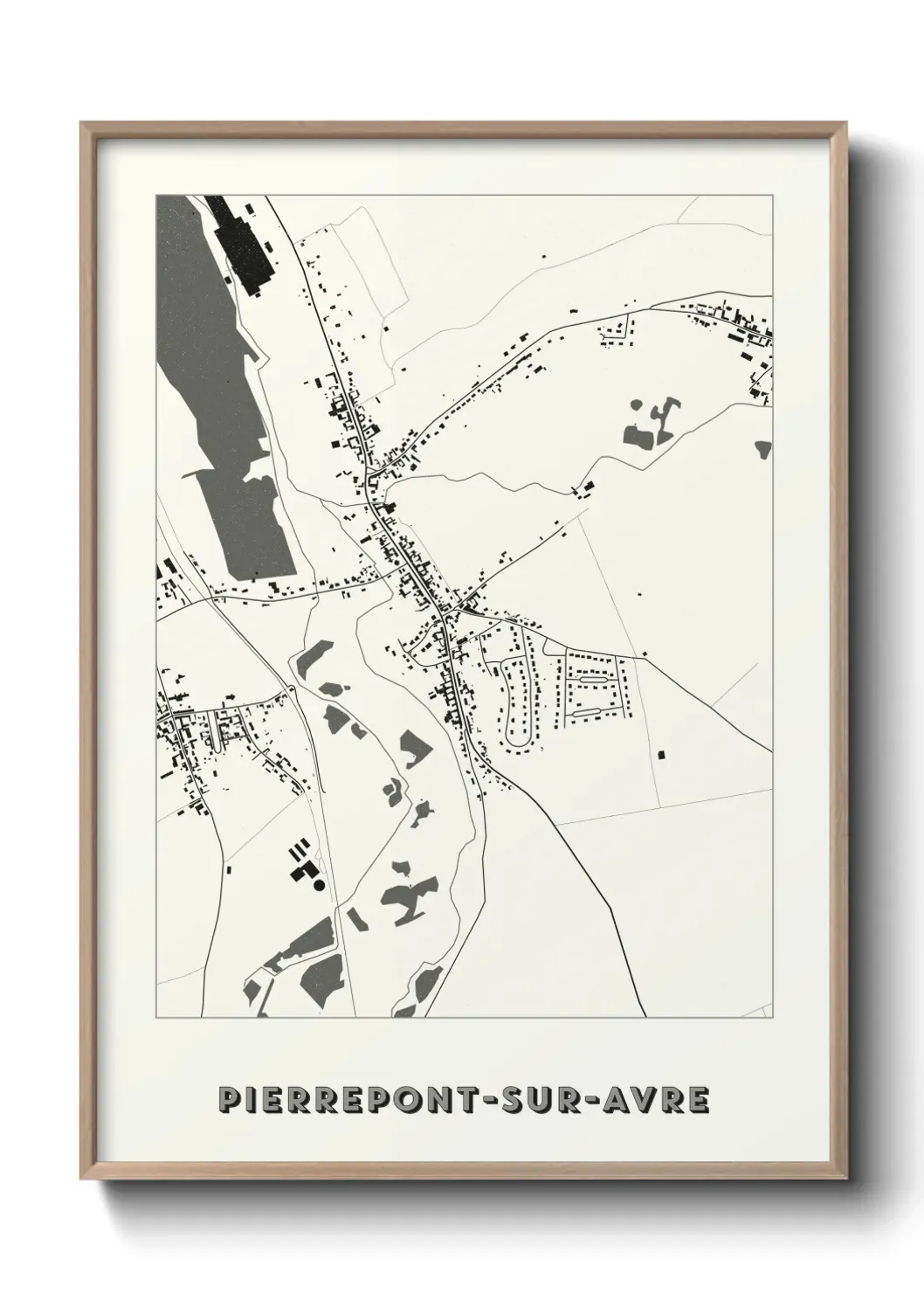 Un poster carte Pierrepont-sur-Avre