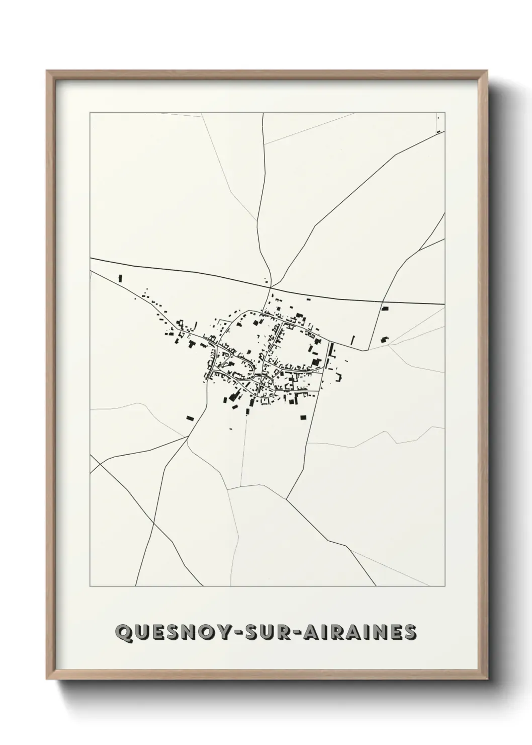 Un poster carteQuesnoy-sur-Airaines