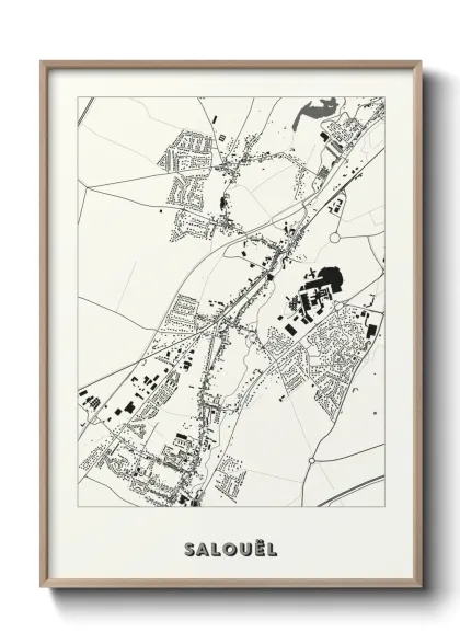 Une affiche de carte sur Salouël