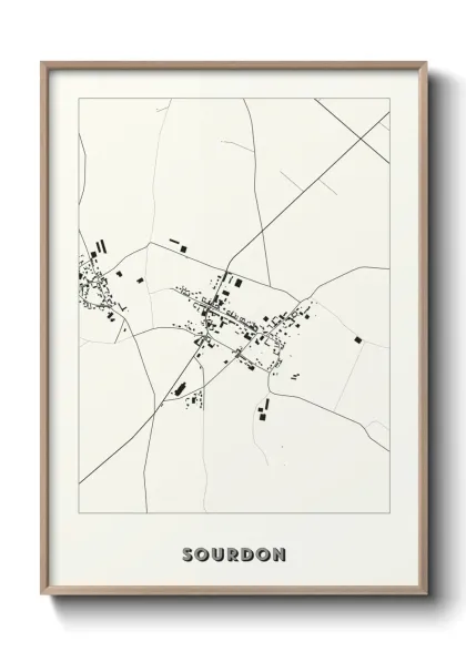 Une affiche de carte sur Sourdon