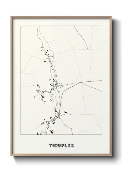 Une affiche de carte sur Tœufles
