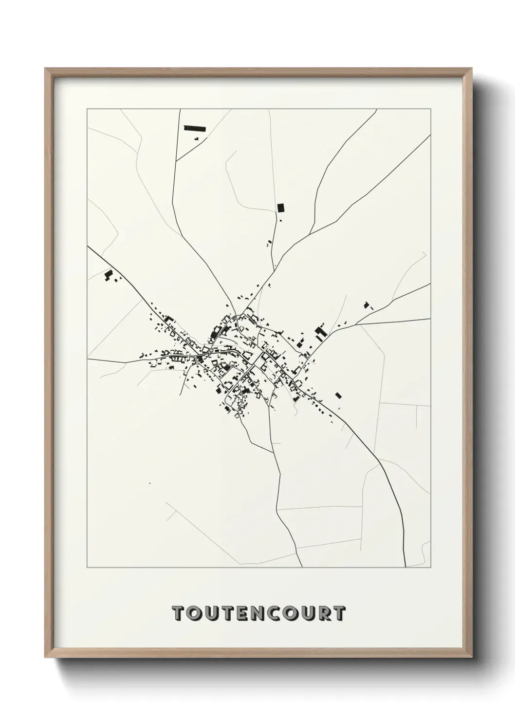 Un poster carte Toutencourt
