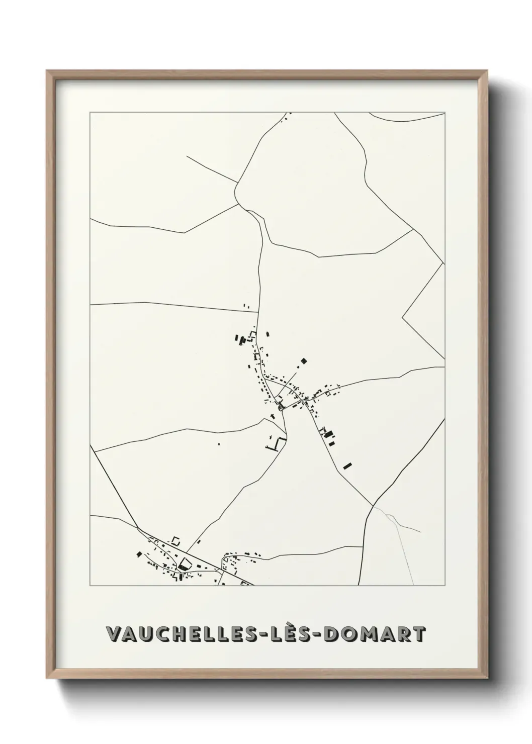 Un poster carte Vauchelles-lès-Domart