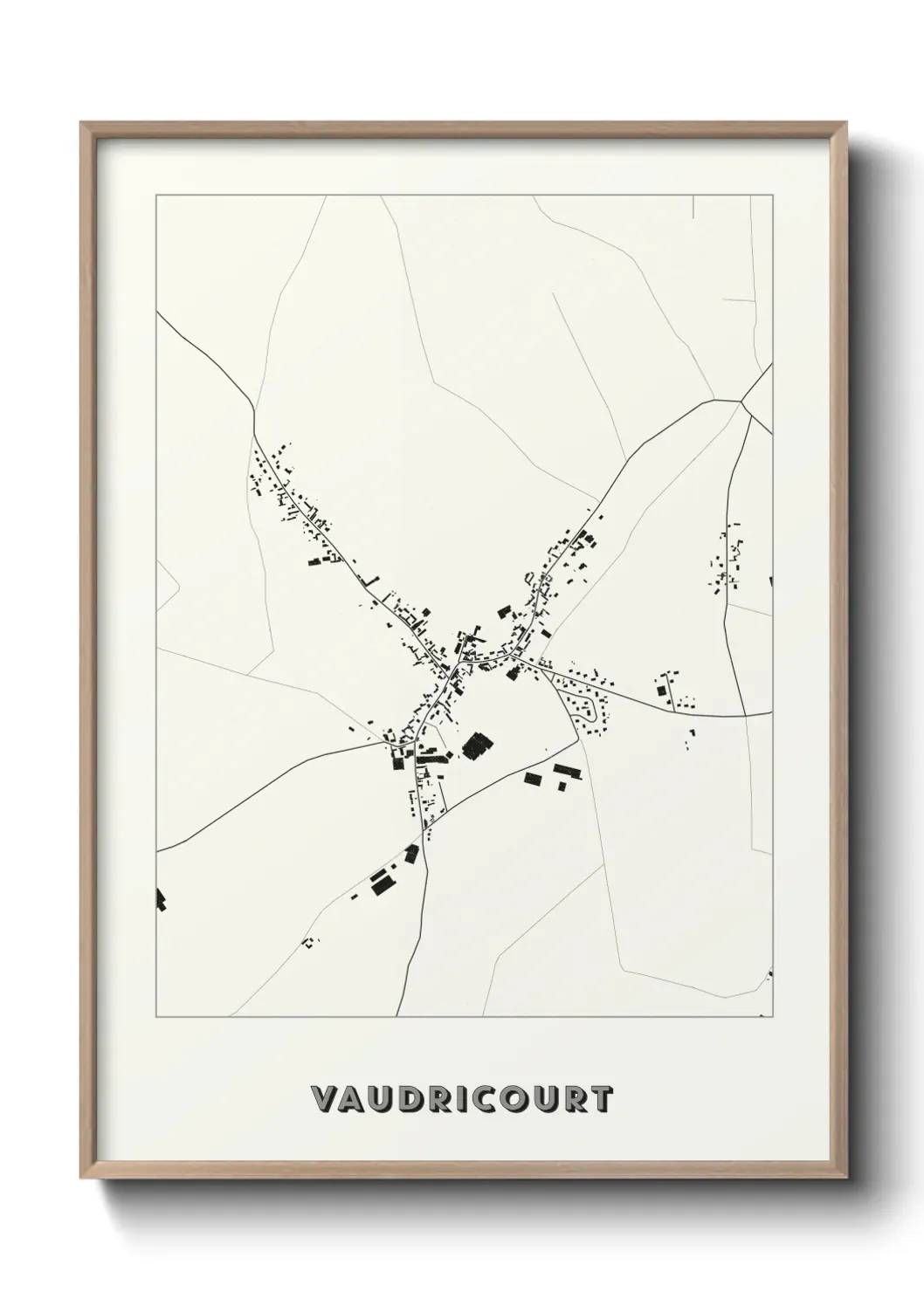 Un poster carte Vaudricourt