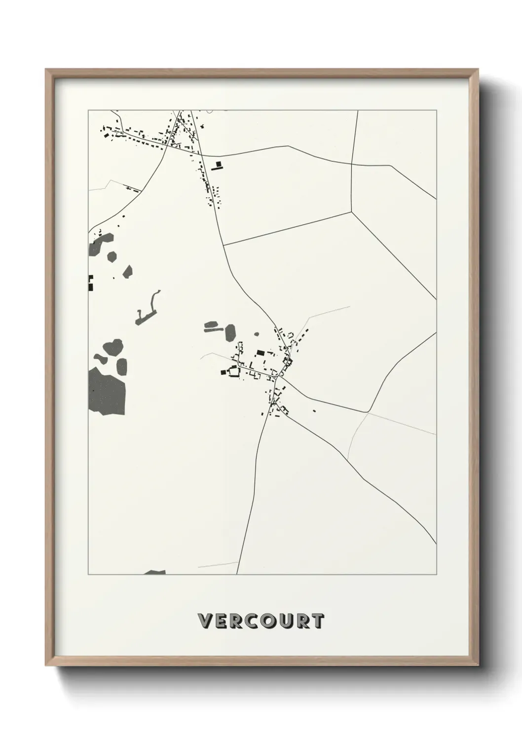 Un poster carte Vercourt