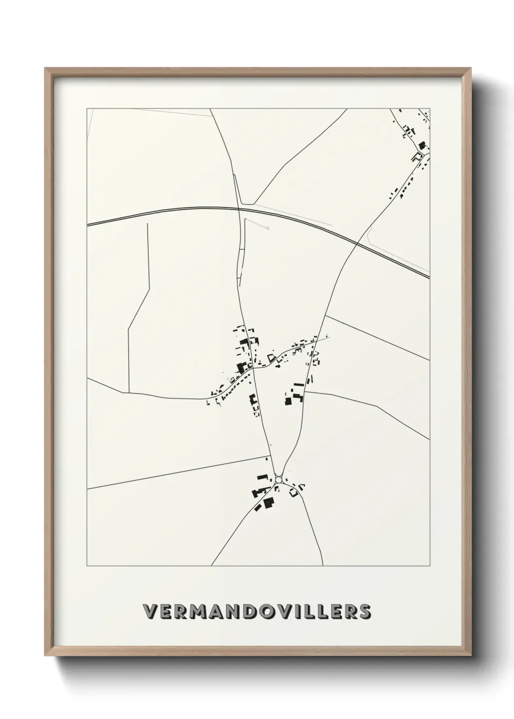 Un poster carte Vermandovillers