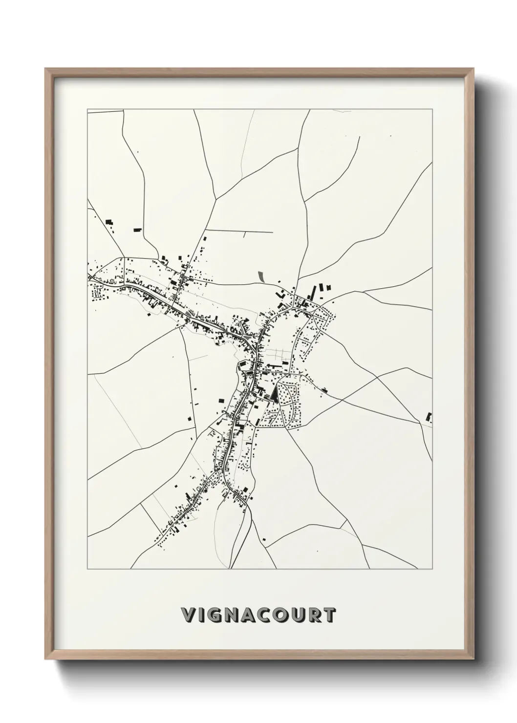 Un poster carte Vignacourt