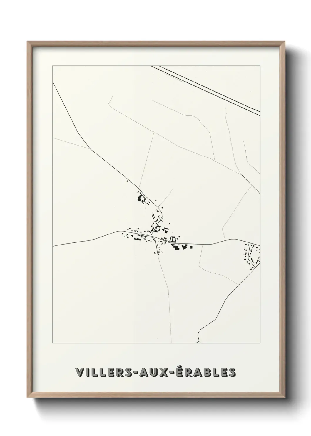 Un poster carte Villers-aux-Érables