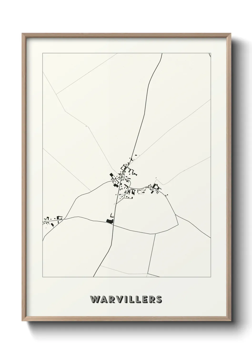Un poster carte Warvillers