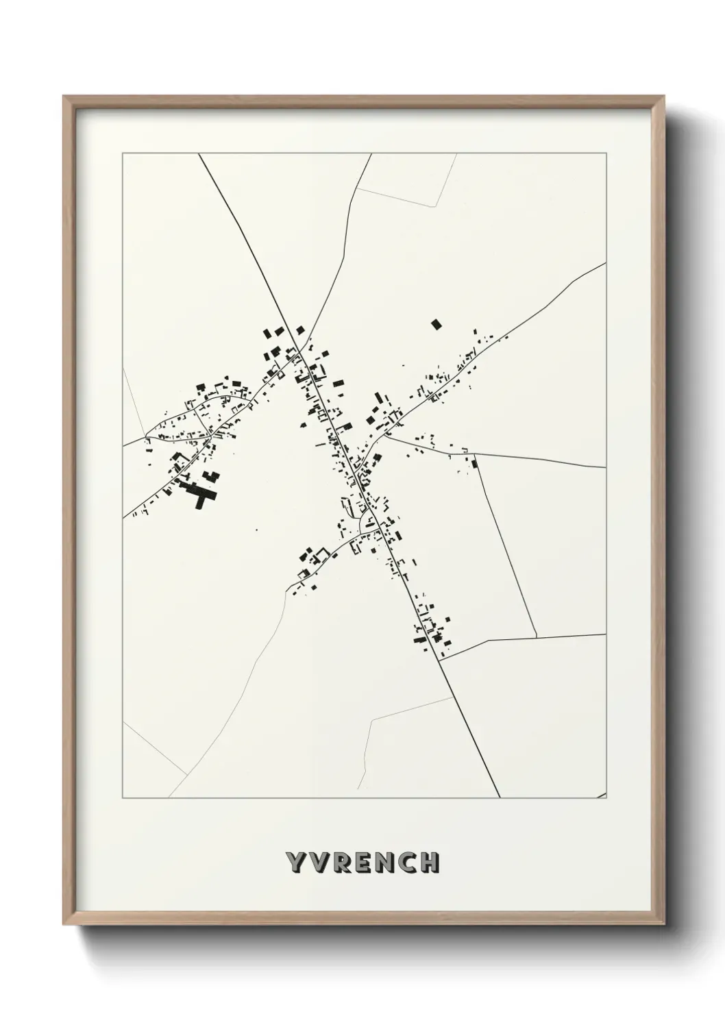 Un poster carte Yvrench