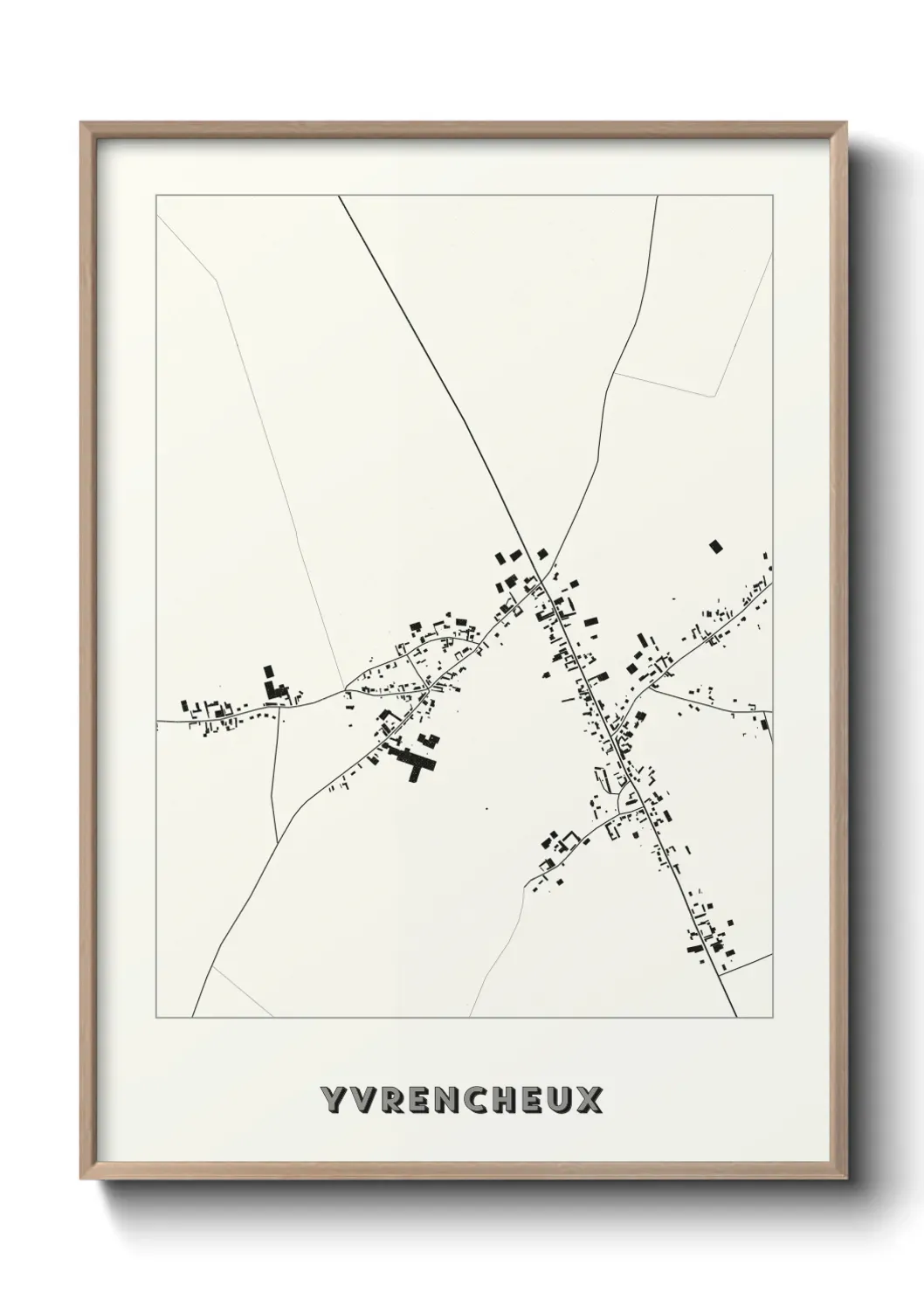 Un poster carte Yvrencheux