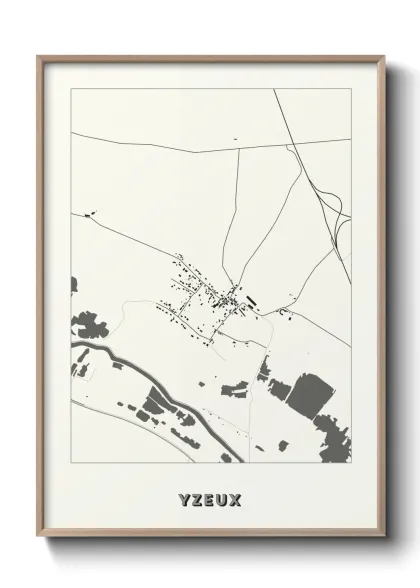 Une affiche de carte sur Yzeux