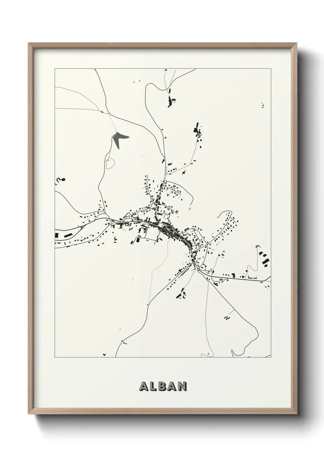 Un poster carte Alban