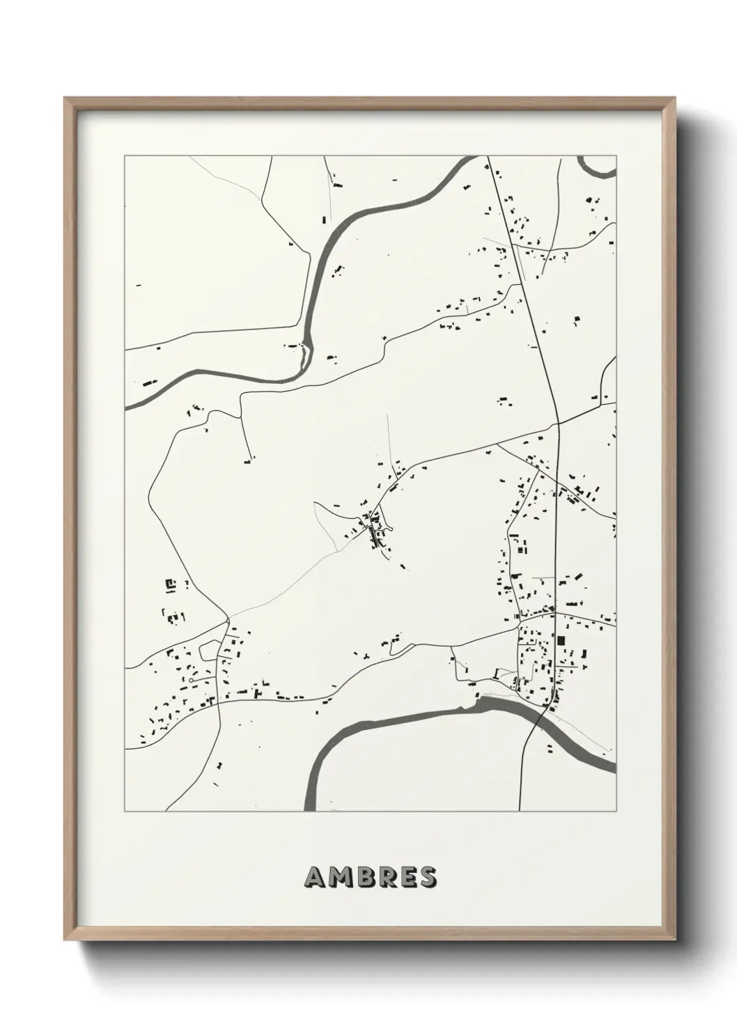 Un poster carte Ambres
