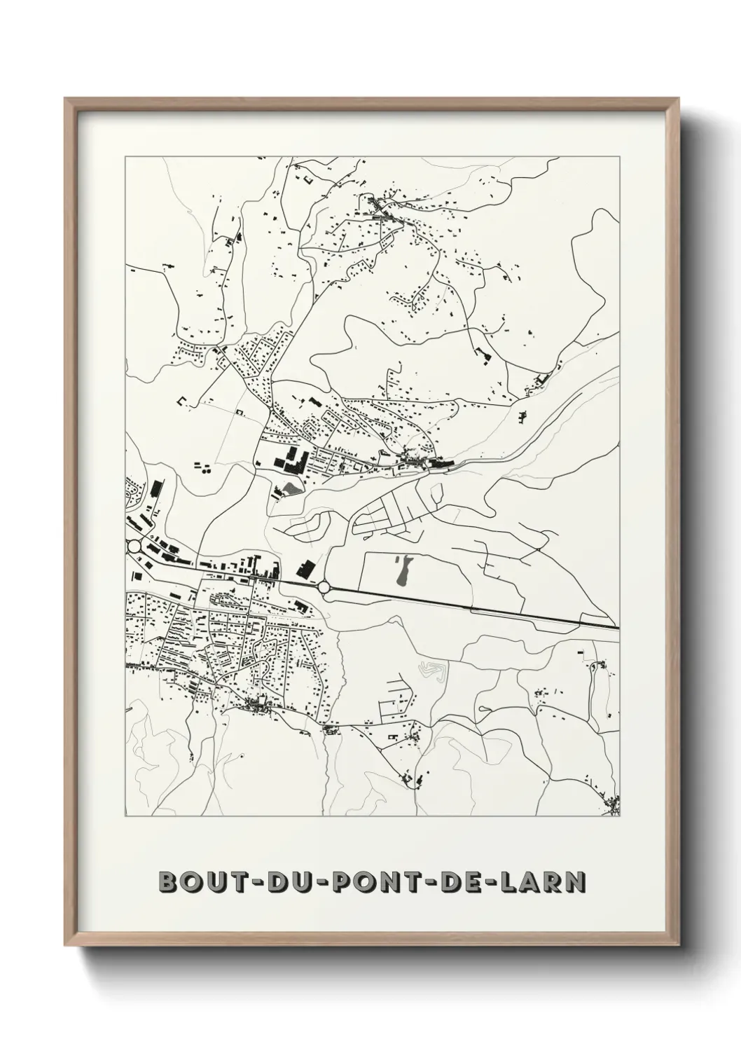 Un poster carte Bout-du-Pont-de-Larn
